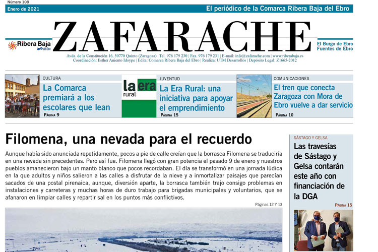 Zafarache mes de enero 2021