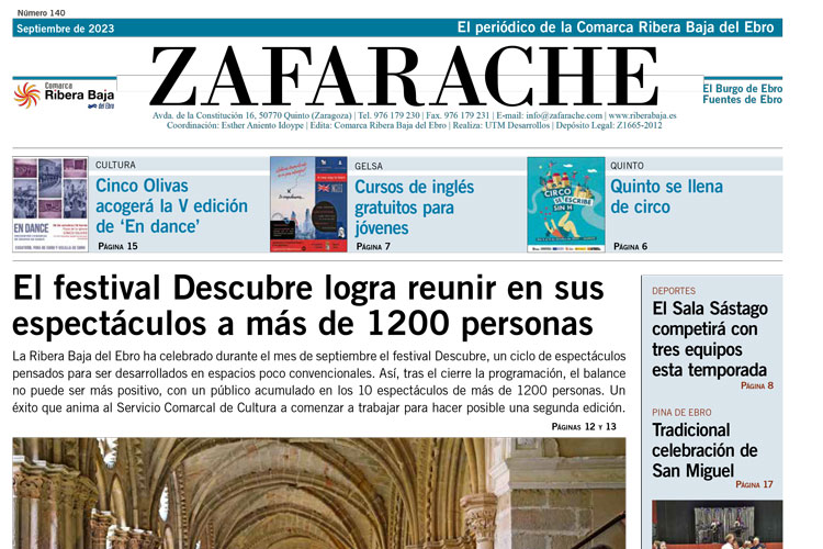 Zafarache mes de septiembre de 2023