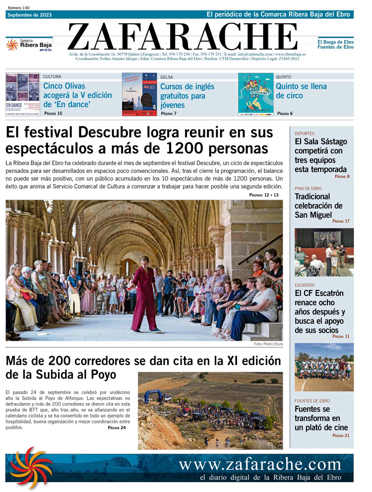 Portada Zafarache mes de septiembre de 2023