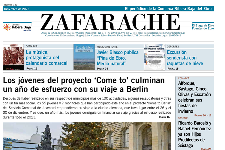 Portada zafarache diciembre 2023