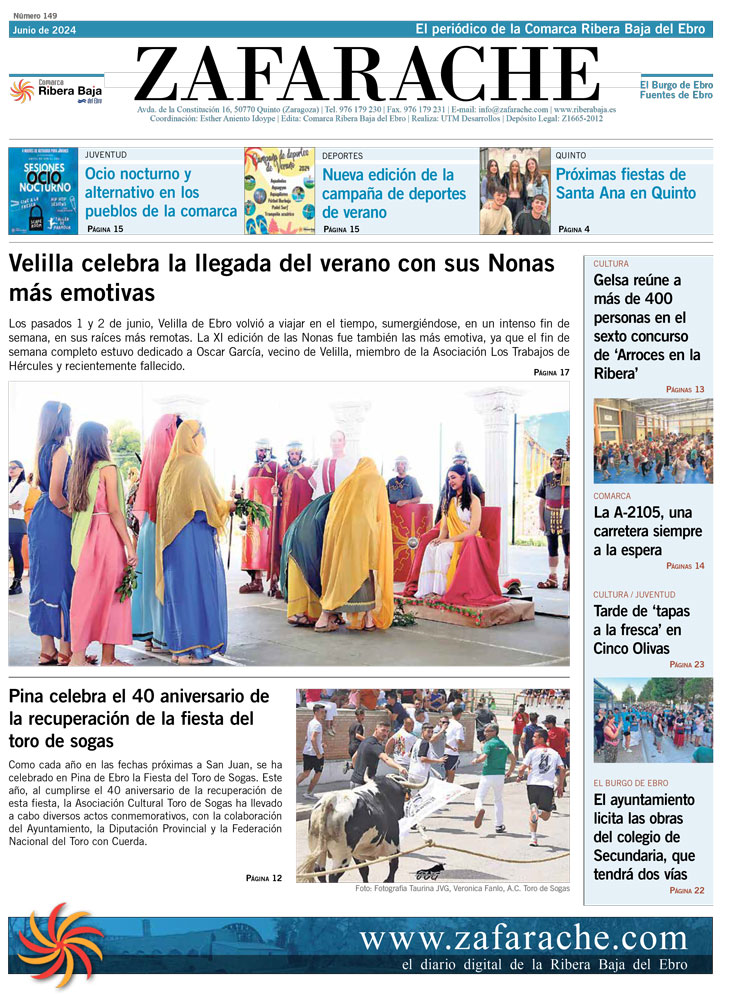 Portada Zafarache mes de junio 2024