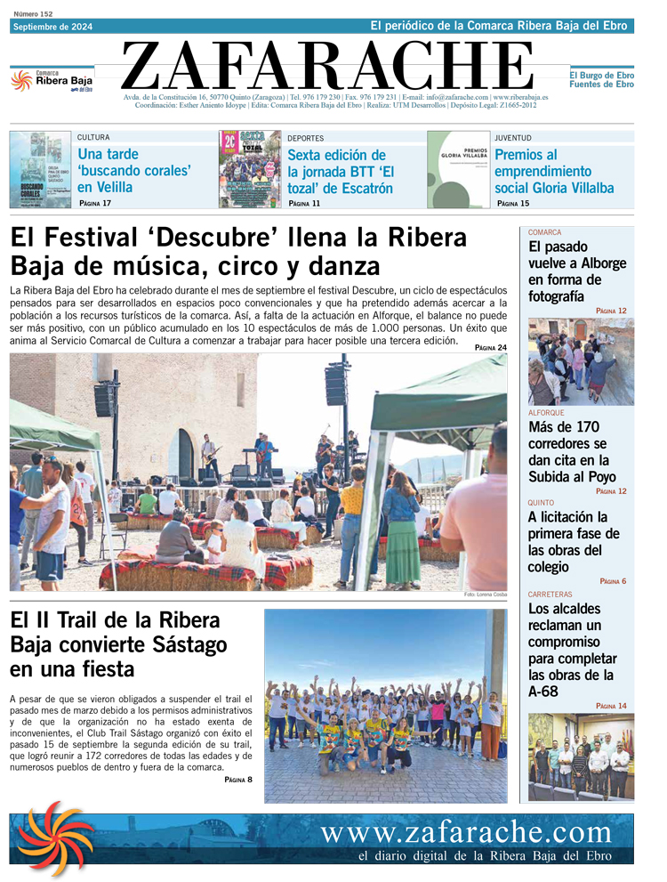 Portada Zafarache mes de septiembre