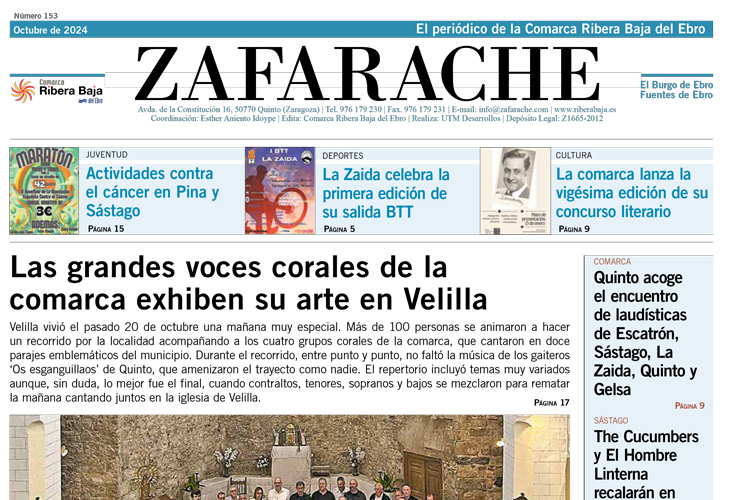 Portada Zafarache mes de octubre 2024
