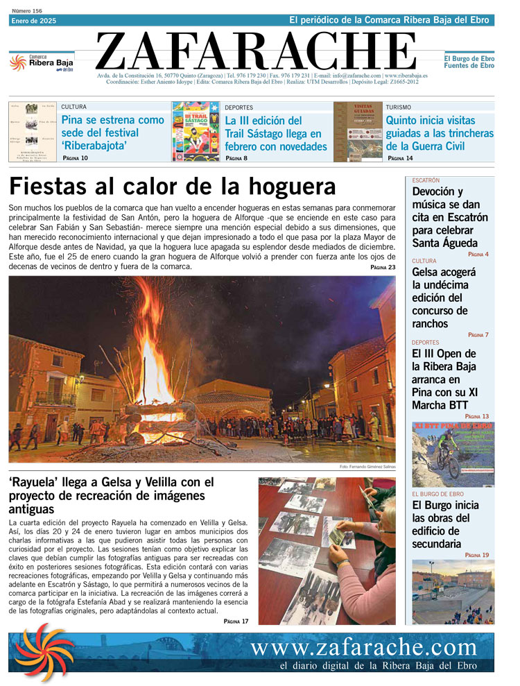 Portada Zafarache mes de enero de 2025