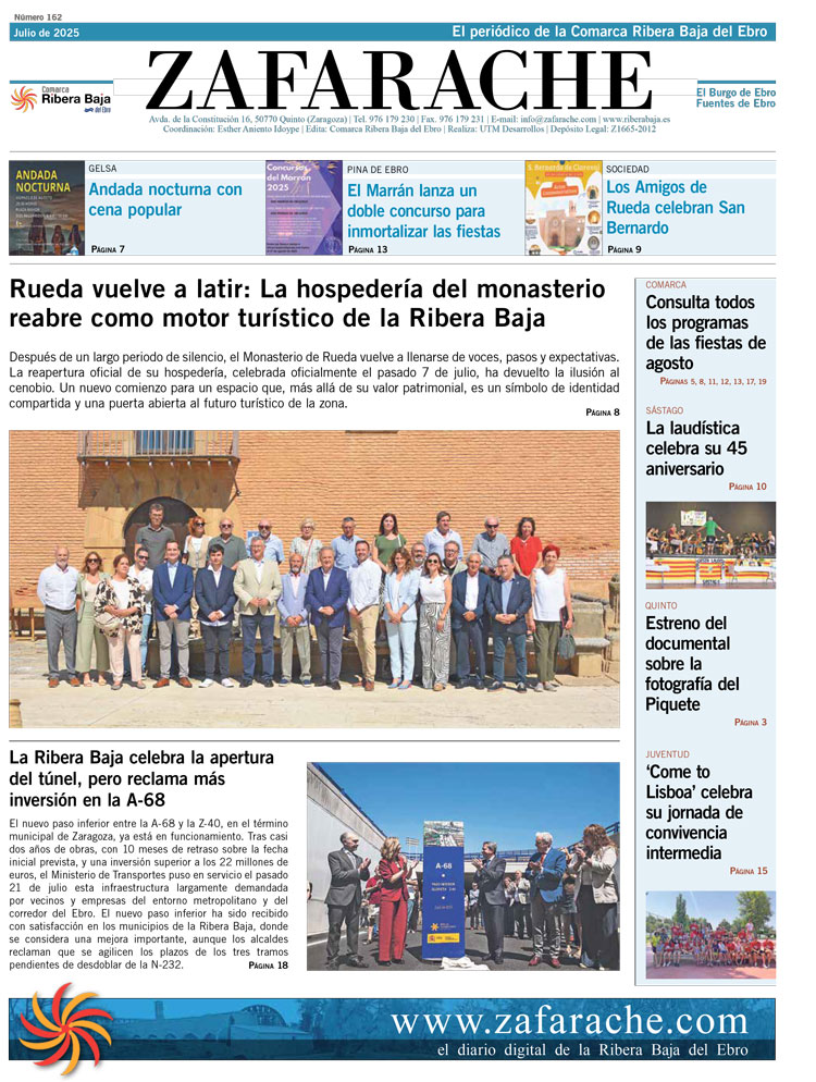 Portada Zafarache mes de julio 2025