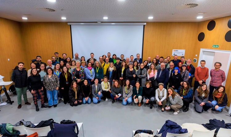 Asistentes al I Encuentro de Comunicación, Ciencia y Sociedad celebrado en Teruel. Autor foto: Javier Cebollada.