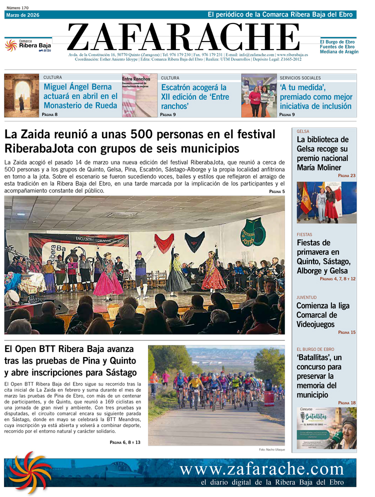 Portada de Zafarache del mes de marzo de 2026