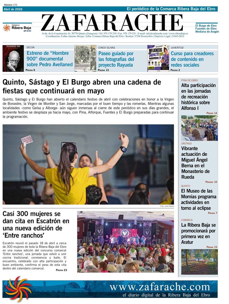 Portada Zafarache mes de abril de 2026