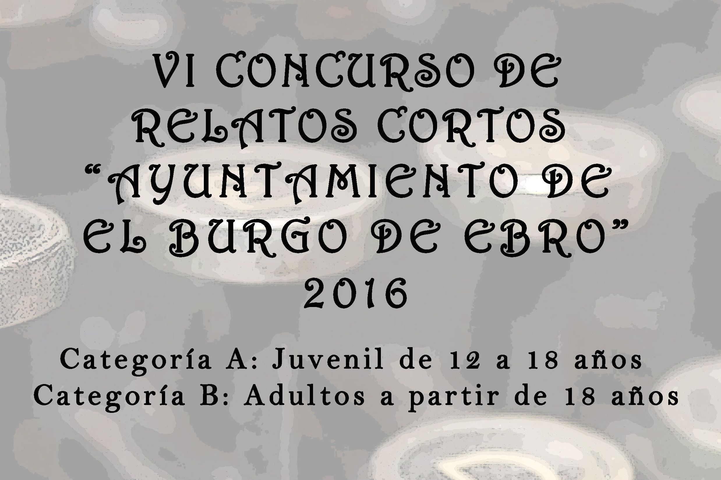 Cartel del concurso de relatos de El Burgo de Ebro