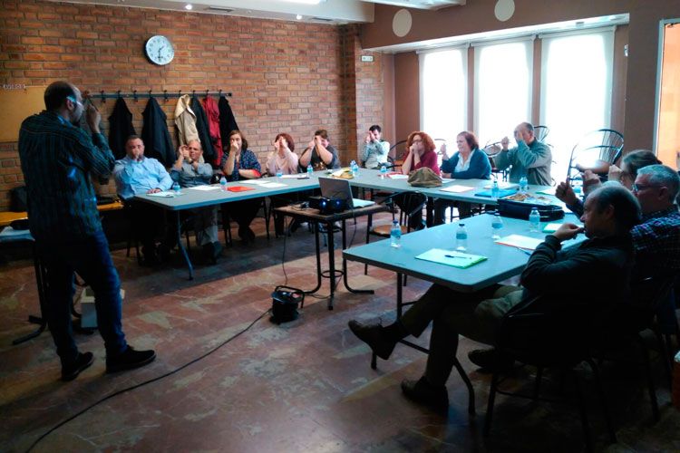 Foto de la primera sesión de la cámara de escribir en Velilla de Ebro