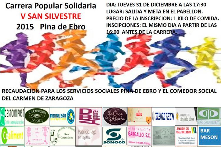 Cartel de la V San Silvestre de Pina de Ebro