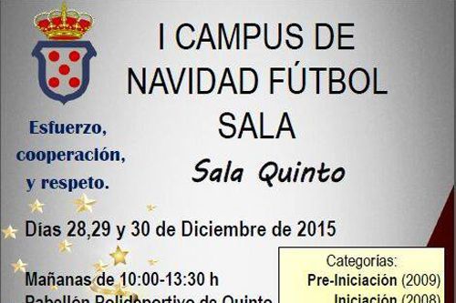 Cartel del I campus de fútbol sala de Quinto