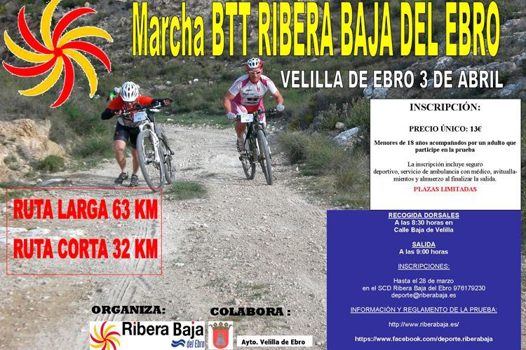Cartel BTT Velilla de Ebro