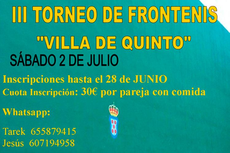 Cartel torneos frontenis