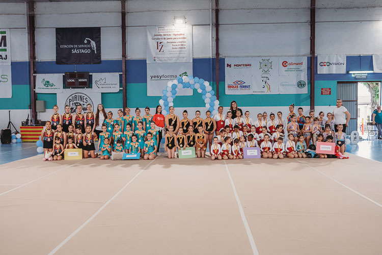 Foto de archivo del Festival Comarcal de Gimnasia Rítmica de 2025, celebrado en Sástago.
