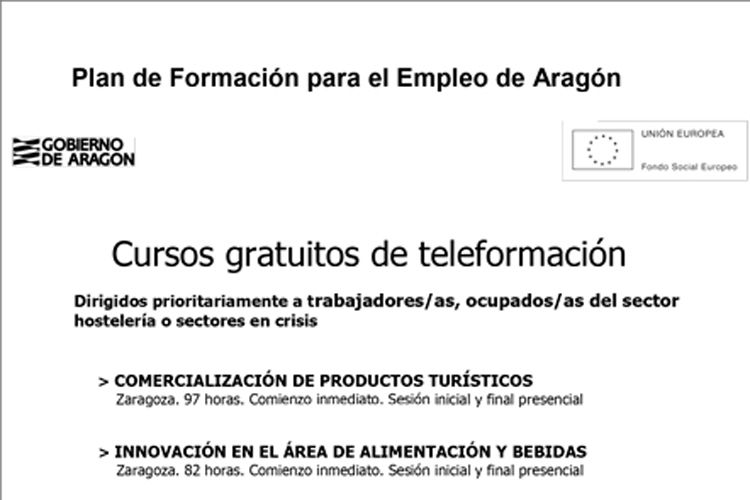 Cursos del INAEM para hostelería