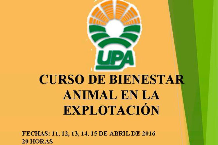 Cartel curso binestar animal en la explotación