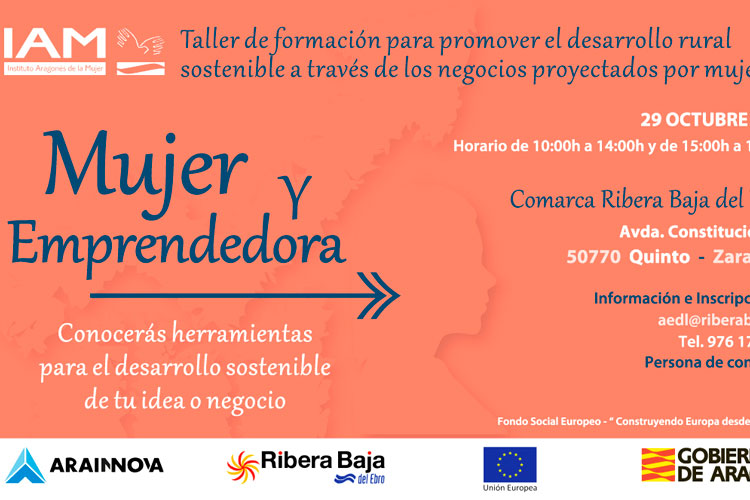 Cartel curso mujer emprendedora