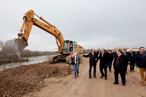 Visita de Javier Lambán a Pradilla de Ebro