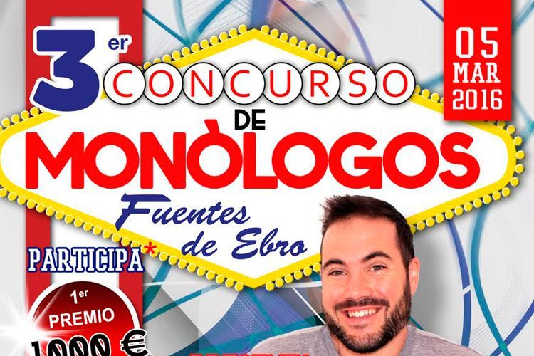 Cartel concurso de monólogos de Fuentes de Ebro