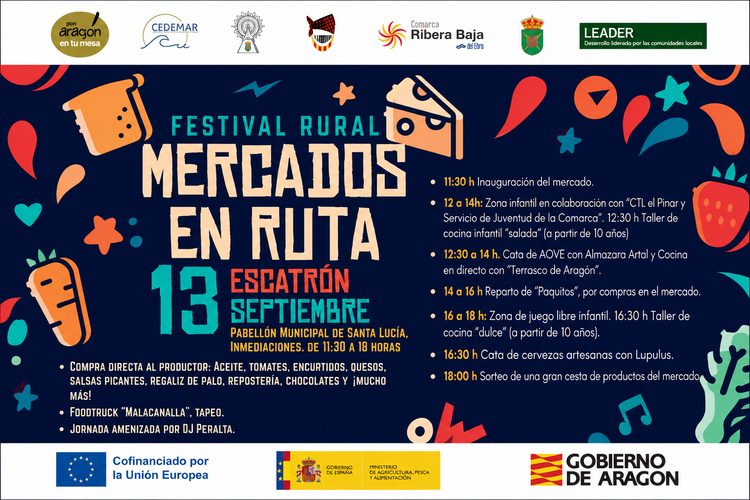 ‘Mercados en Ruta’ llega a Escatrón con una jornada dedicada a la gastronomía y los productores locales