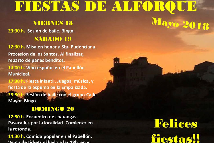 Cartel fiestas Santa Pudenciana Alforque