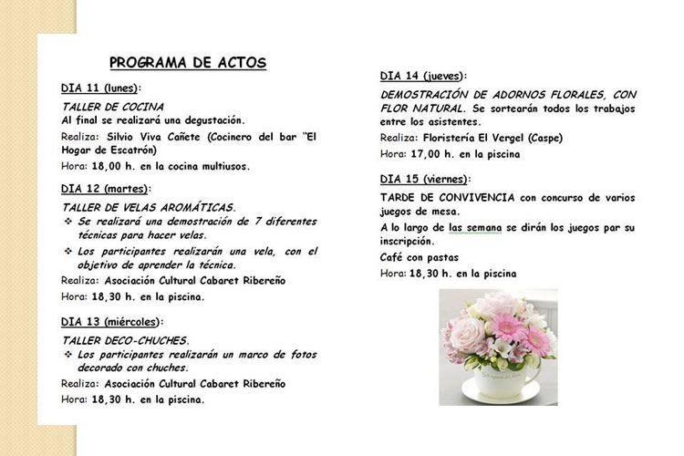 Jornadas culturales Cinco Olivas