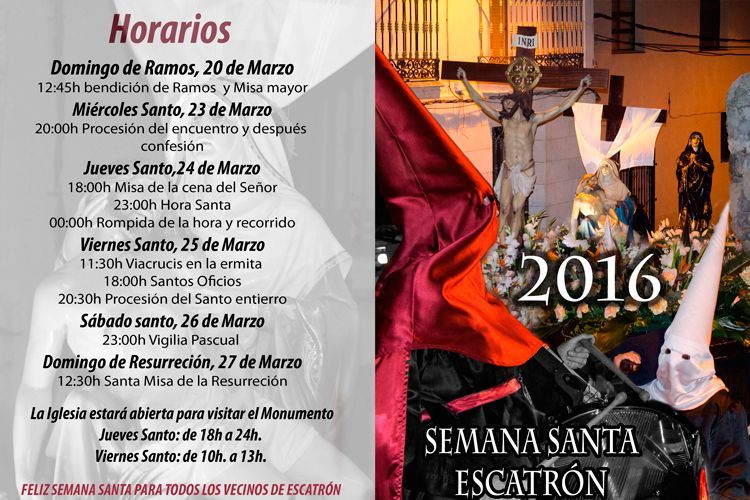 Programa Semana Santa Escatrón