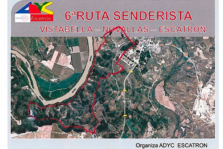 Cartel ruta senderista Escatrón