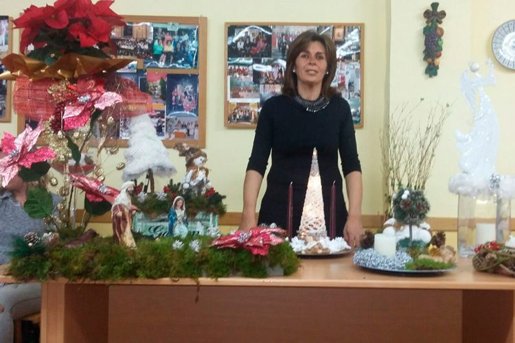 Exposición de centros navideños realizado por Tere Bascuas