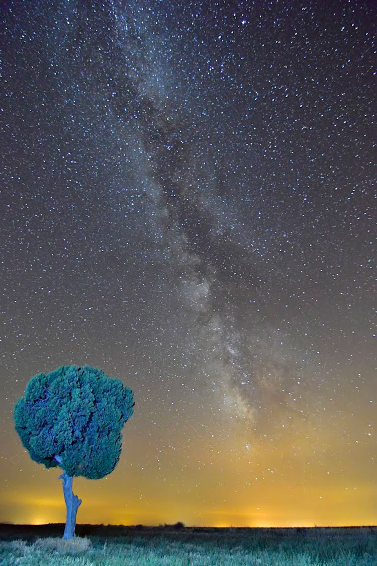 Foto nocturna tomada en el monte de Sástago. Autor: Daniel Enfedaque
