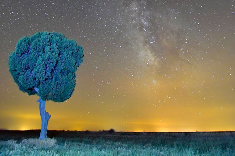Foto nocturna tomada en el monte de Sástago. Autor: Daniel Enfedaque