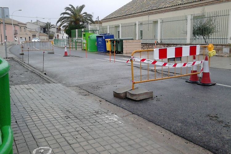 Obras en la carretera de La Zaida