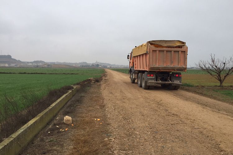 Obras en Quinto tras la riada de 2015