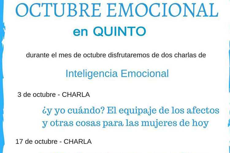 Cartel charla inteligencia emocional