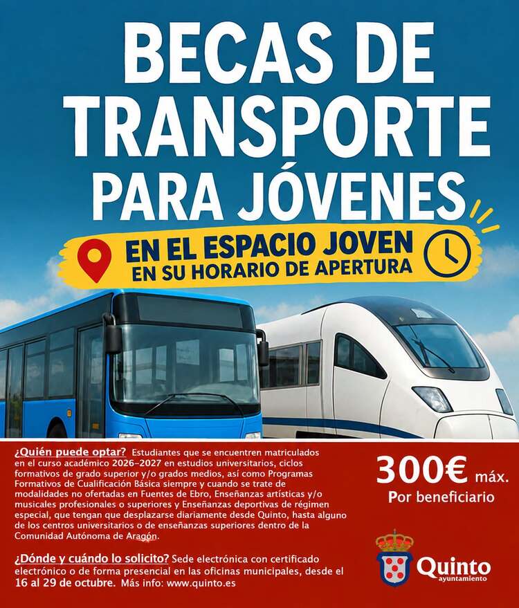 Becas transporte Quinto.