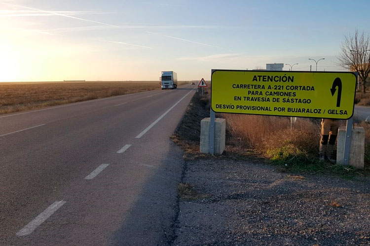 Corte carretera Sástago