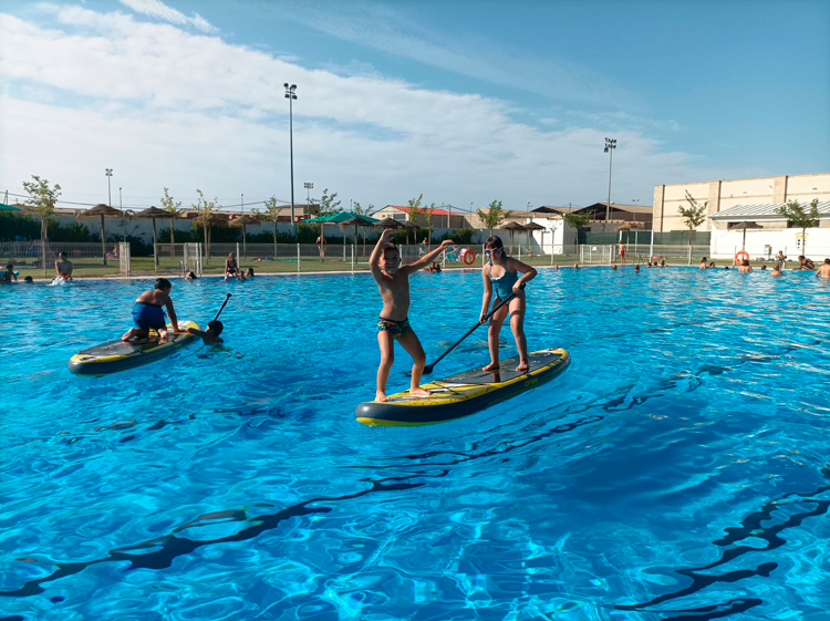 Foto de archivo de las piscinas de Sástago en la temporada de 2023