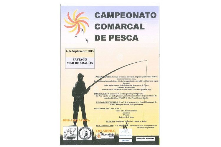 Campeonato comarcal de pesca en Sástago