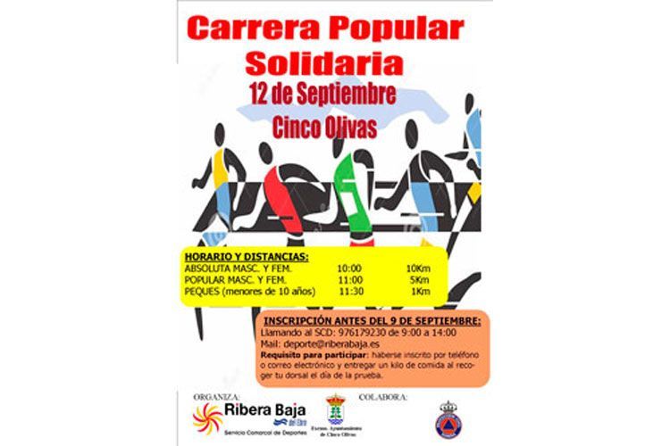 Nueva edición de la carrera solidaria de Cinco Olivas