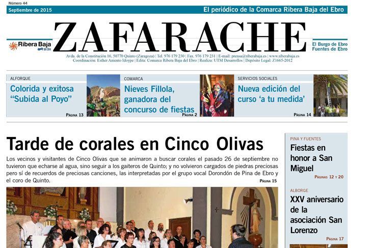 Ya puedes leer on-line el Zafarache de septiembre