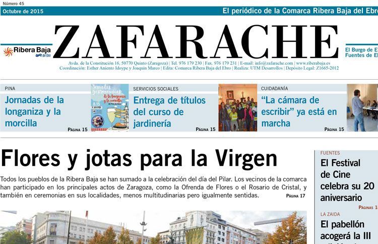 Ya puedes leer on-line el zafarache del mes de octubre