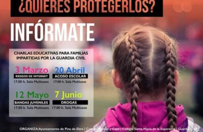 Mañana, charla educativa en Pina sobre el acoso escolar