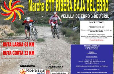 Abierto el plazo de inscripción para la marcha BTT Ribera Baja del Ebro