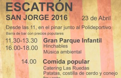 Celebración popular para San Jorge en Escatrón