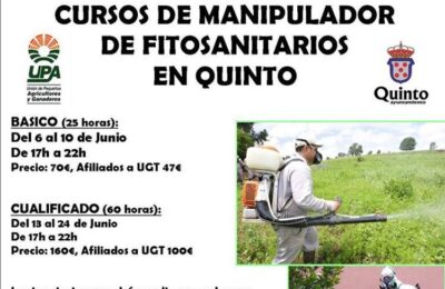 Cursos de manipulador de fitosanitarios en Quinto