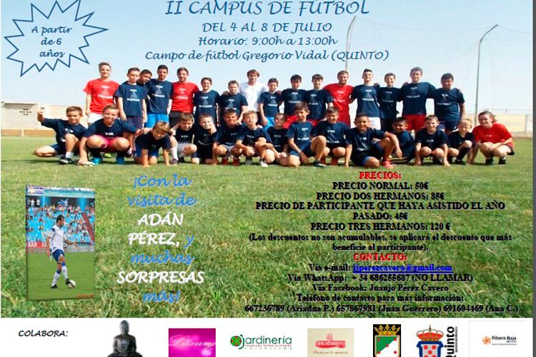 Campus de fútbol infantil y juvenil en Quinto