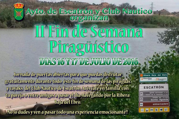 II fin de semana piragüístico en Escatrón
