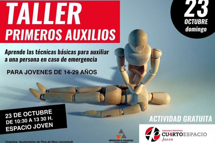 Este domingo, taller gratuito de primeros auxilios en Pina