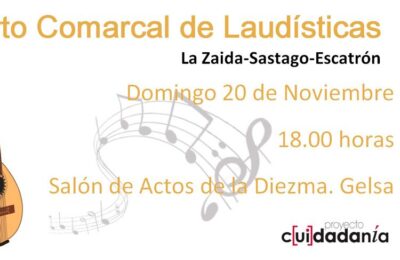 Las laudísticas de Escatrón, Sástago y La Zaida tocarán en Gelsa